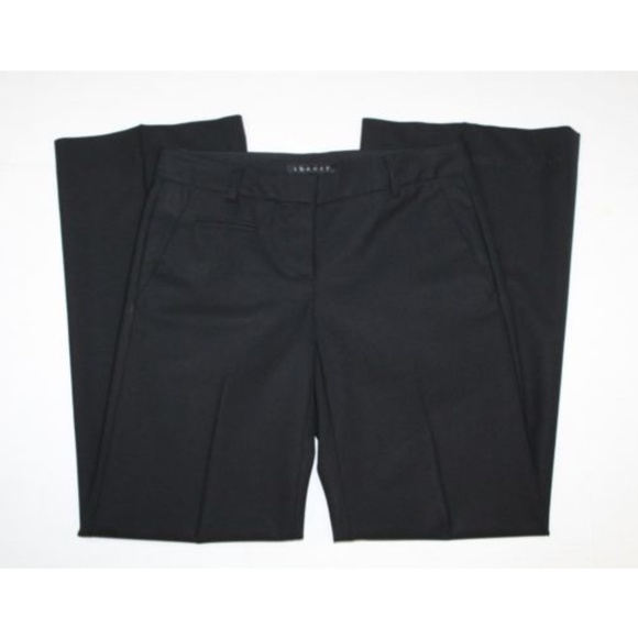 Theory Black Wool Relaxed Straight Dress Pants - Picture 1 of 6